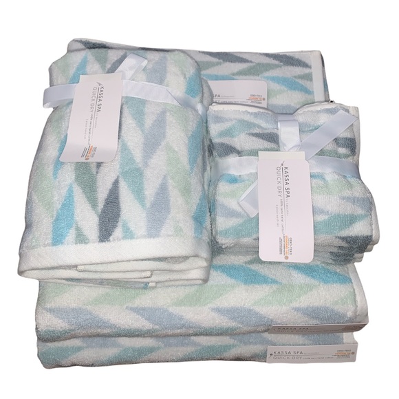 KASSA SPA Bath Kassa Spa By Kassatex 0 Cotton Towel Set 8piece